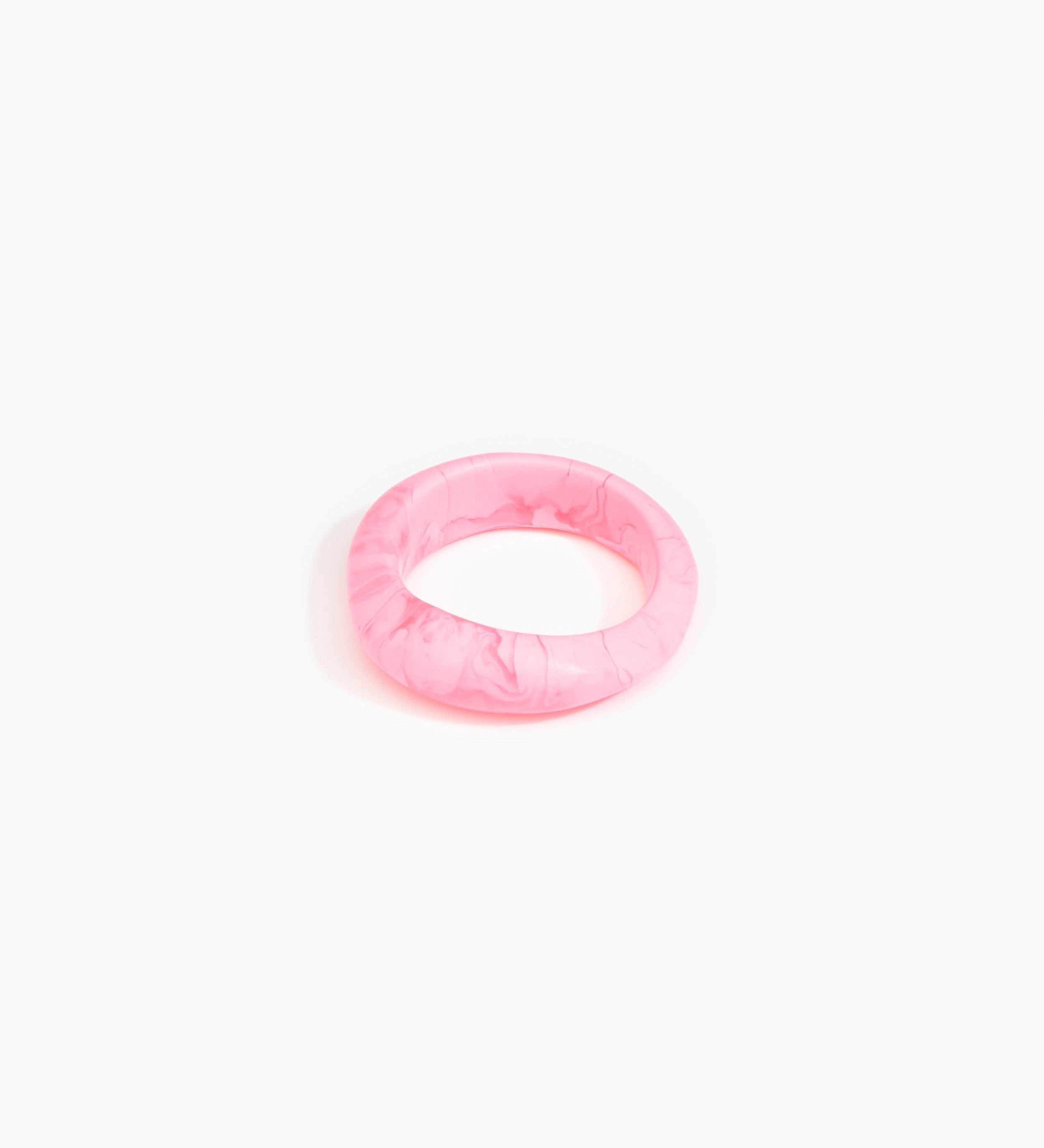 Dinosaur Designs Earth Bangle Bracelets in Shell Pink Colour resin with Regular Fit