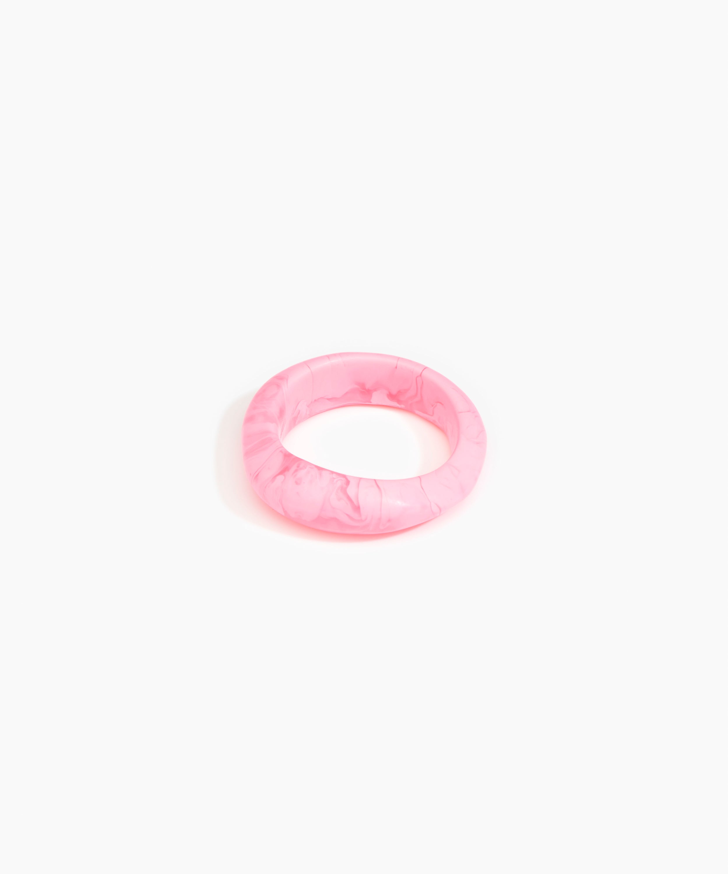 Dinosaur Designs Earth Bangle Bracelets in Shell Pink Colour resin with Regular Fit