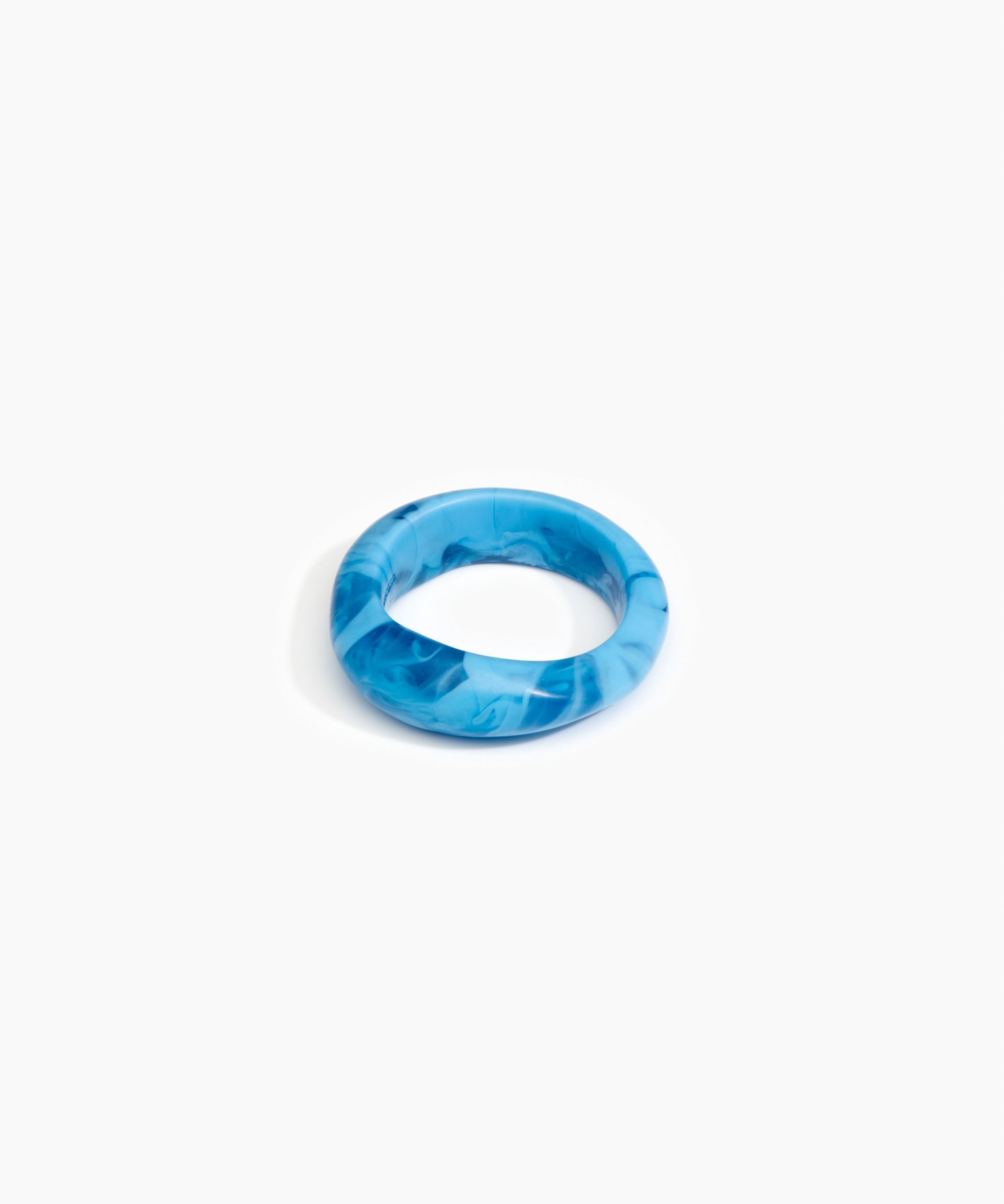 Dinosaur Designs Earth Bangle in Sky Colour resin with Regular Fit.