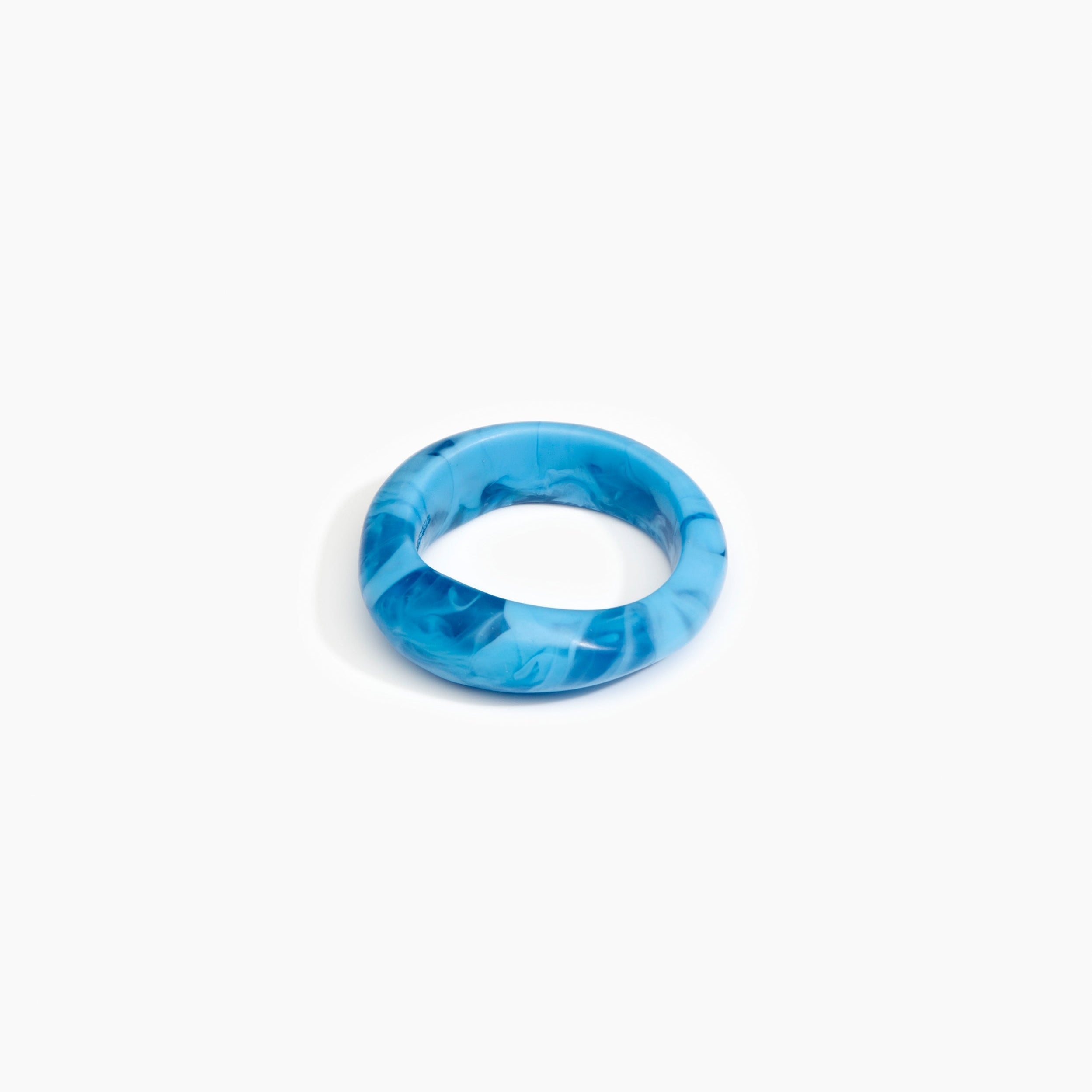 Dinosaur Designs Earth Bangle in Sky Colour resin with Regular Fit..