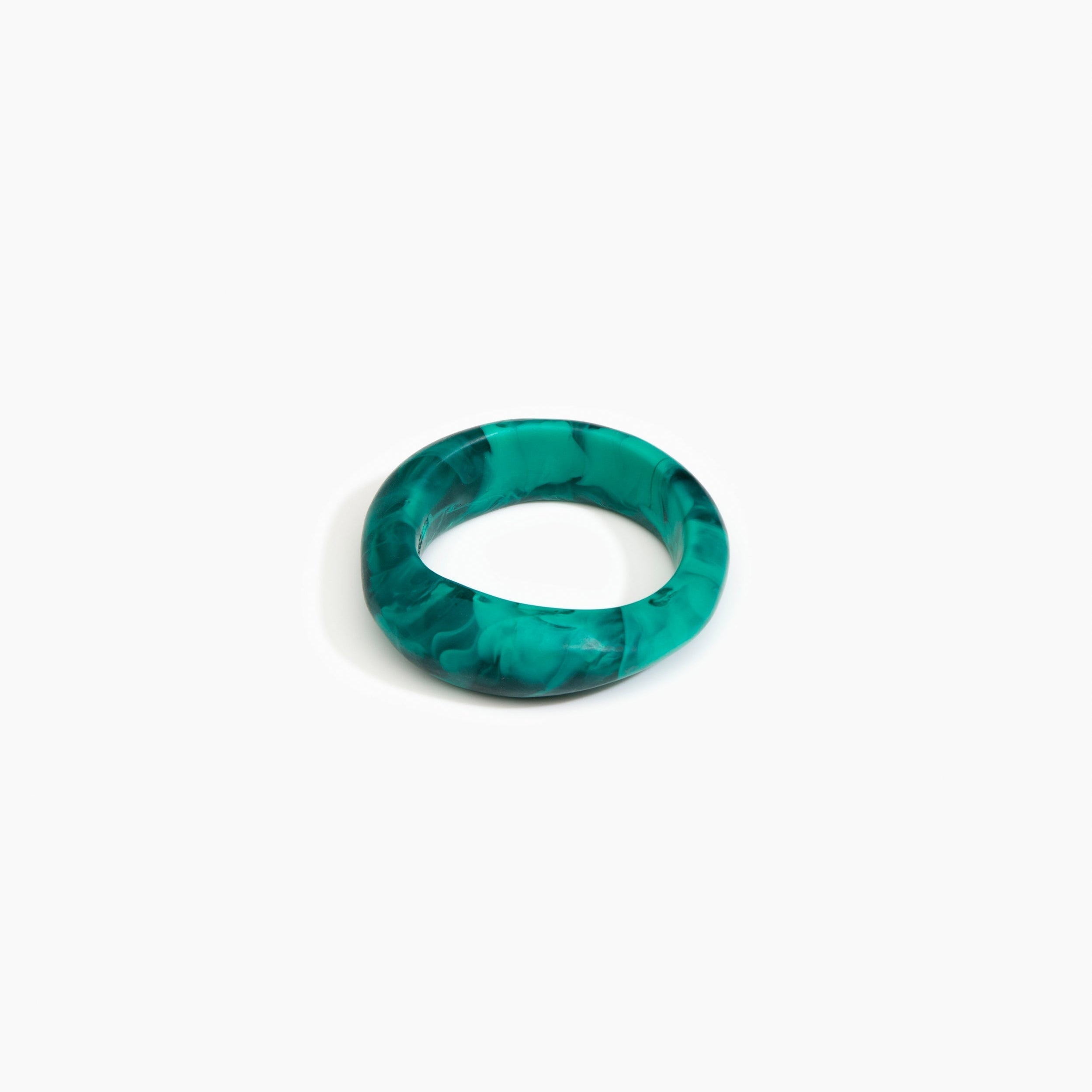 Dinosaur Designs Earth Bangle in Mineral Swirl Colour resin with Regular Fit..
