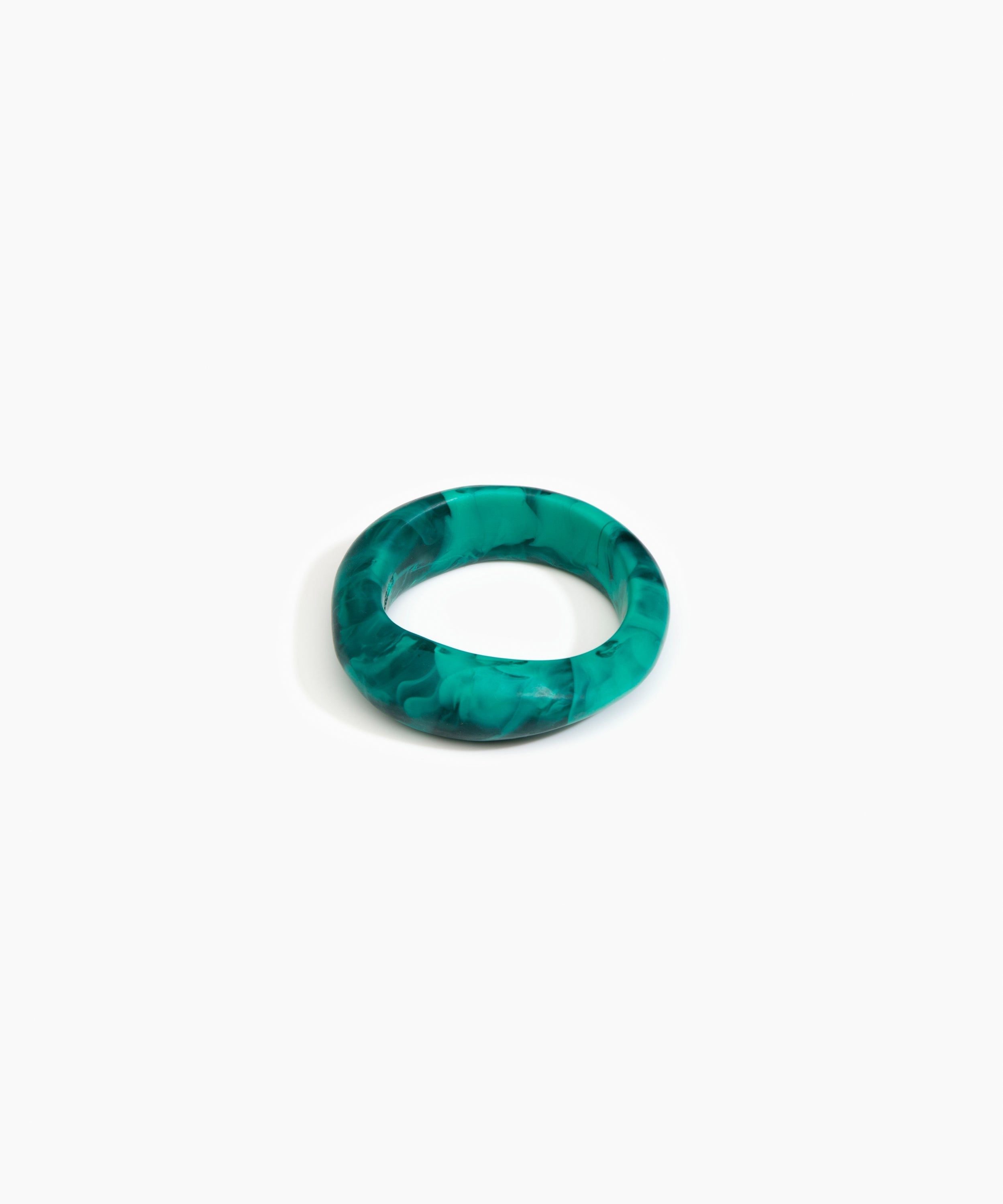 Dinosaur Designs Earth Bangle in Mineral Swirl Colour resin with Regular Fit