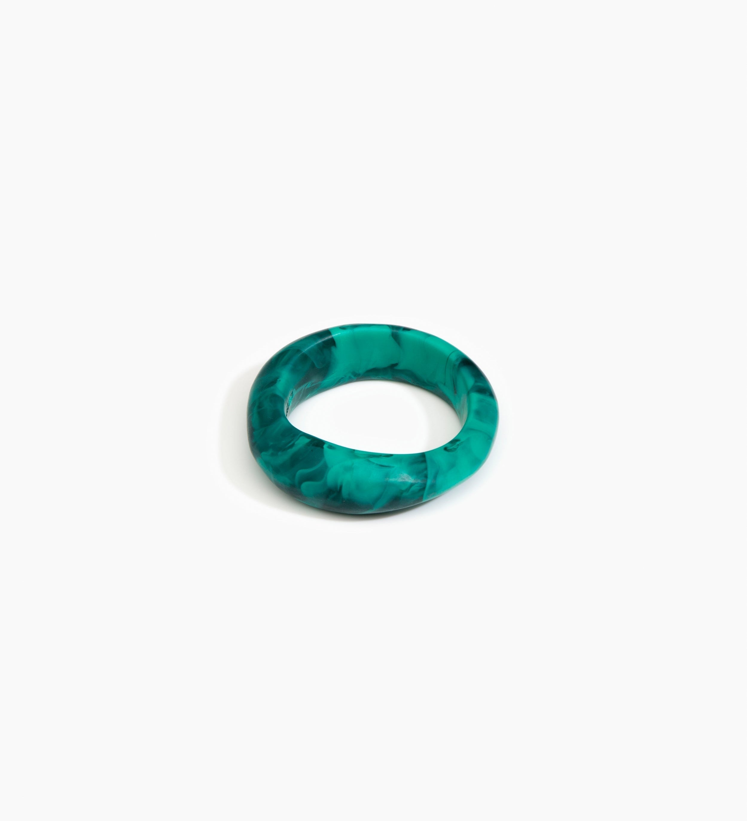 Dinosaur Designs Earth Bangle Bracelets in Mineral Swirl Colour resin with Regular Fit