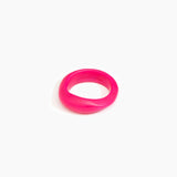 Dinosaur Designs Earth Bangle in Flamingo Colour resin with Regular Fit.