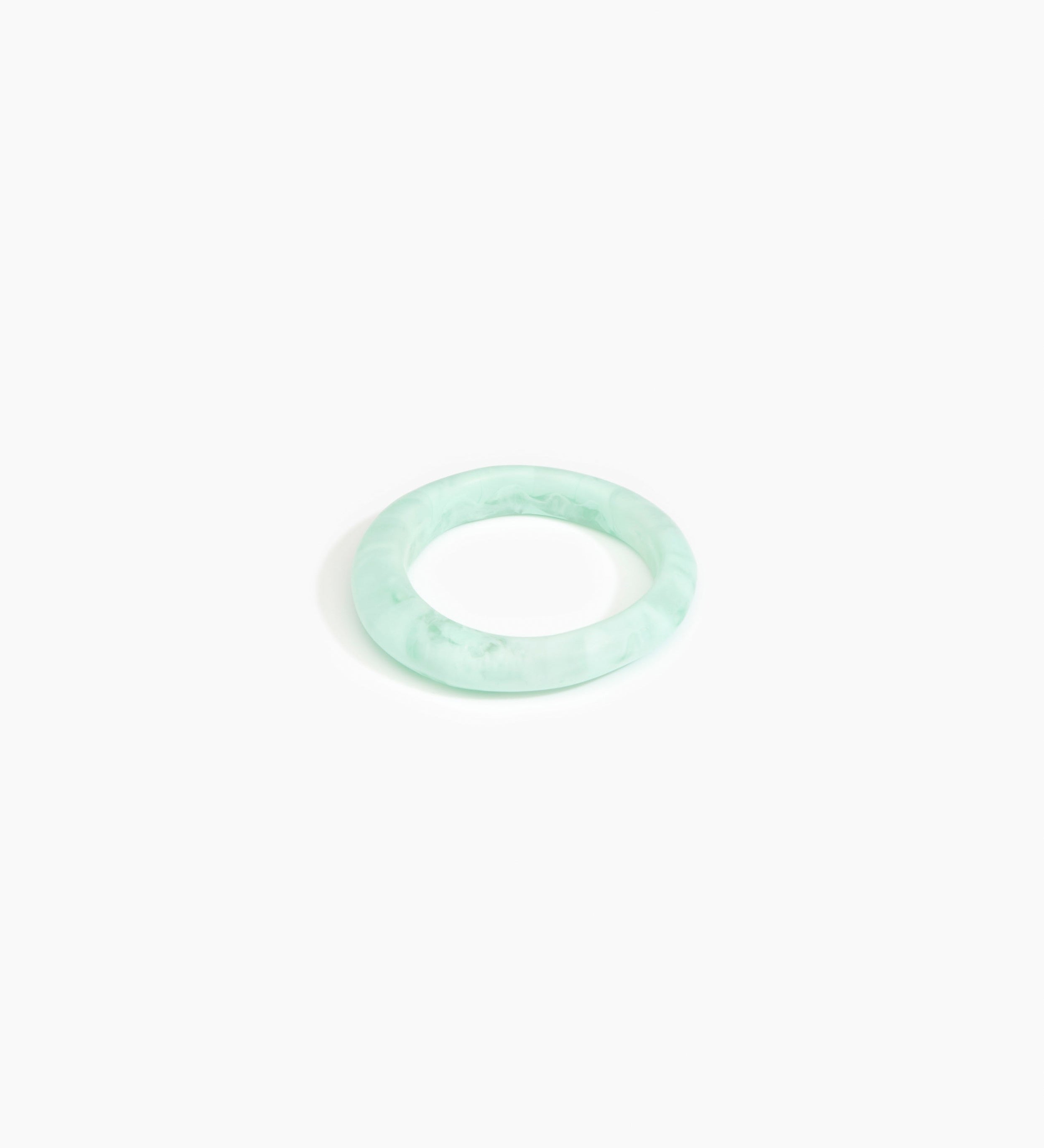 Dinosaur Designs Small Organic Bangle Bracelets in Mint Colour resin with Regular Fit