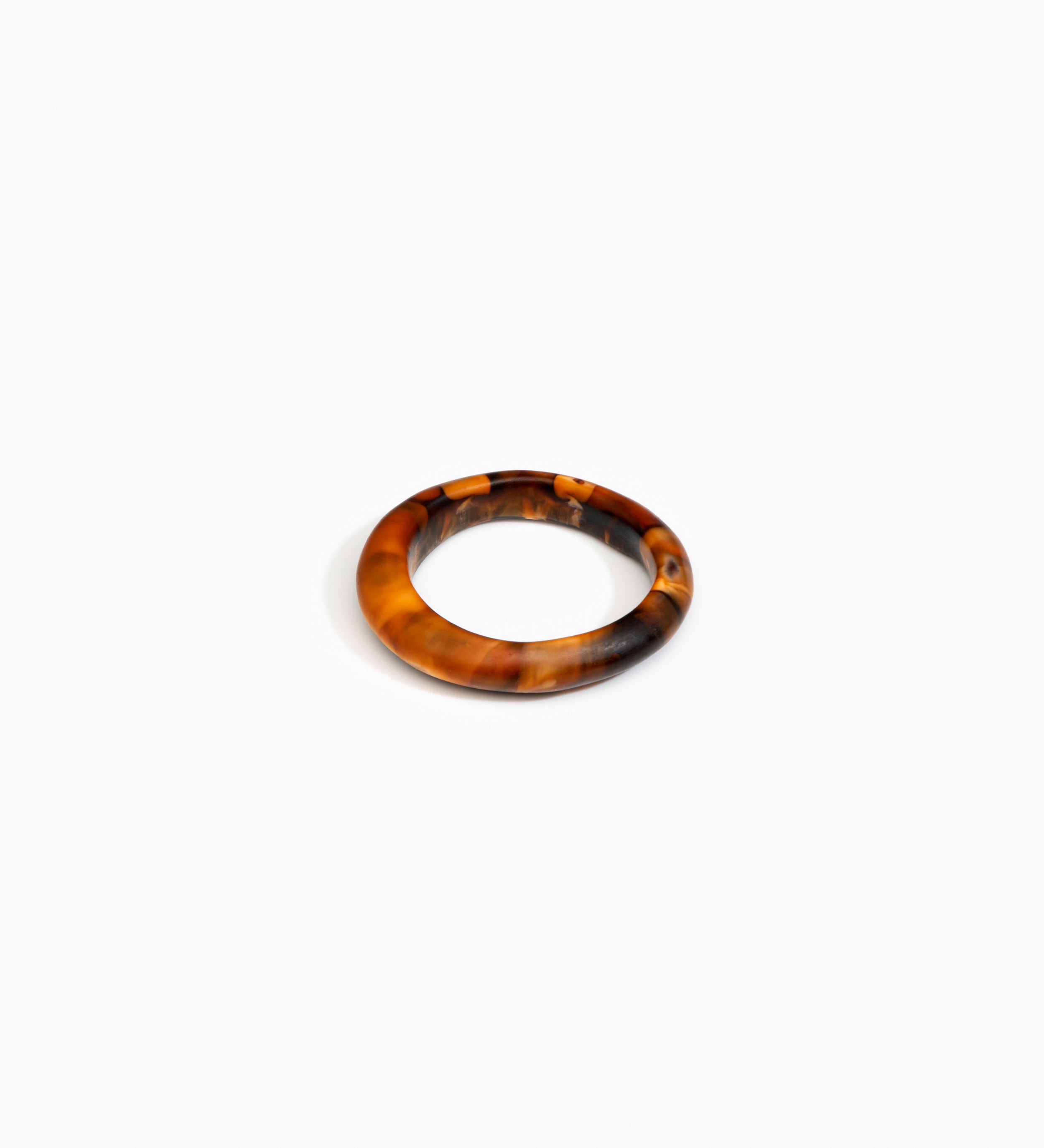 Dinosaur Designs Small Organic Bangle Bracelets in Dark Horn Colour resin with Regular Fit