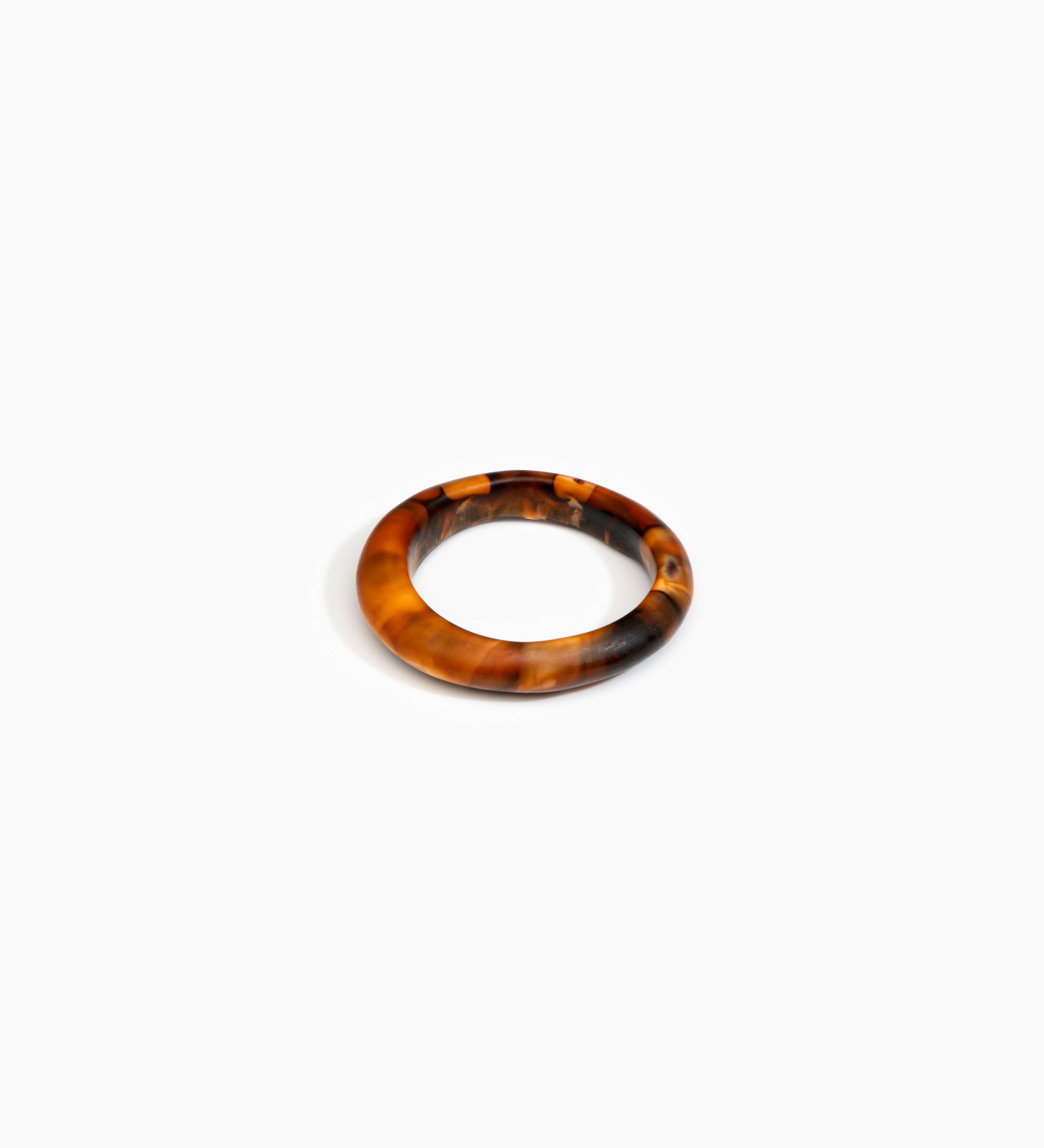 Dinosaur Designs Small Organic Bangle Bracelets in Dark Horn Colour resin with Regular Fit