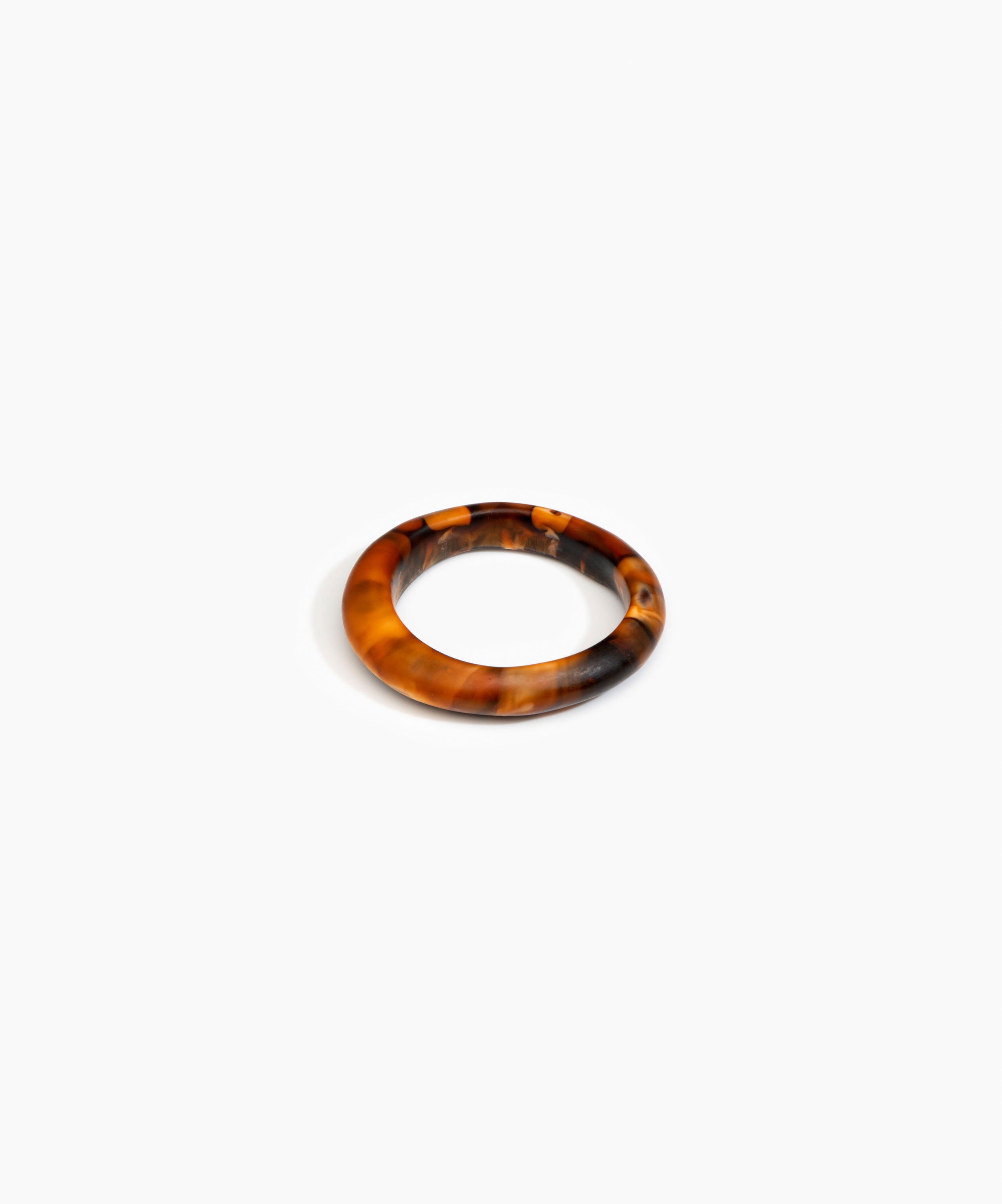 Dinosaur Designs Small Organic Bangle Bracelets in Dark Horn Colour resin with Regular Fit