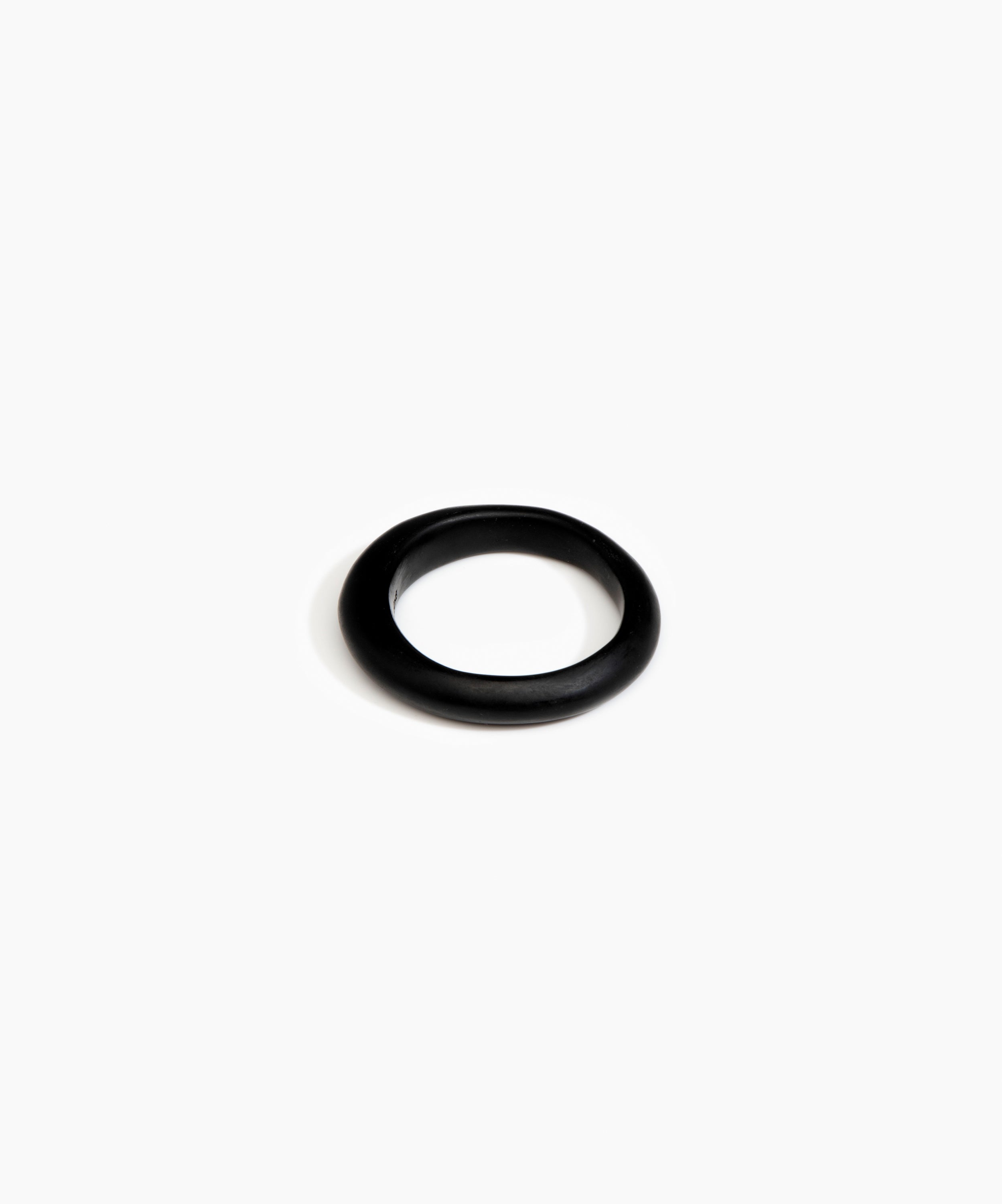 Dinosaur Designs Small Organic Bangle Bracelets in Black Colour resin with Regular Fit