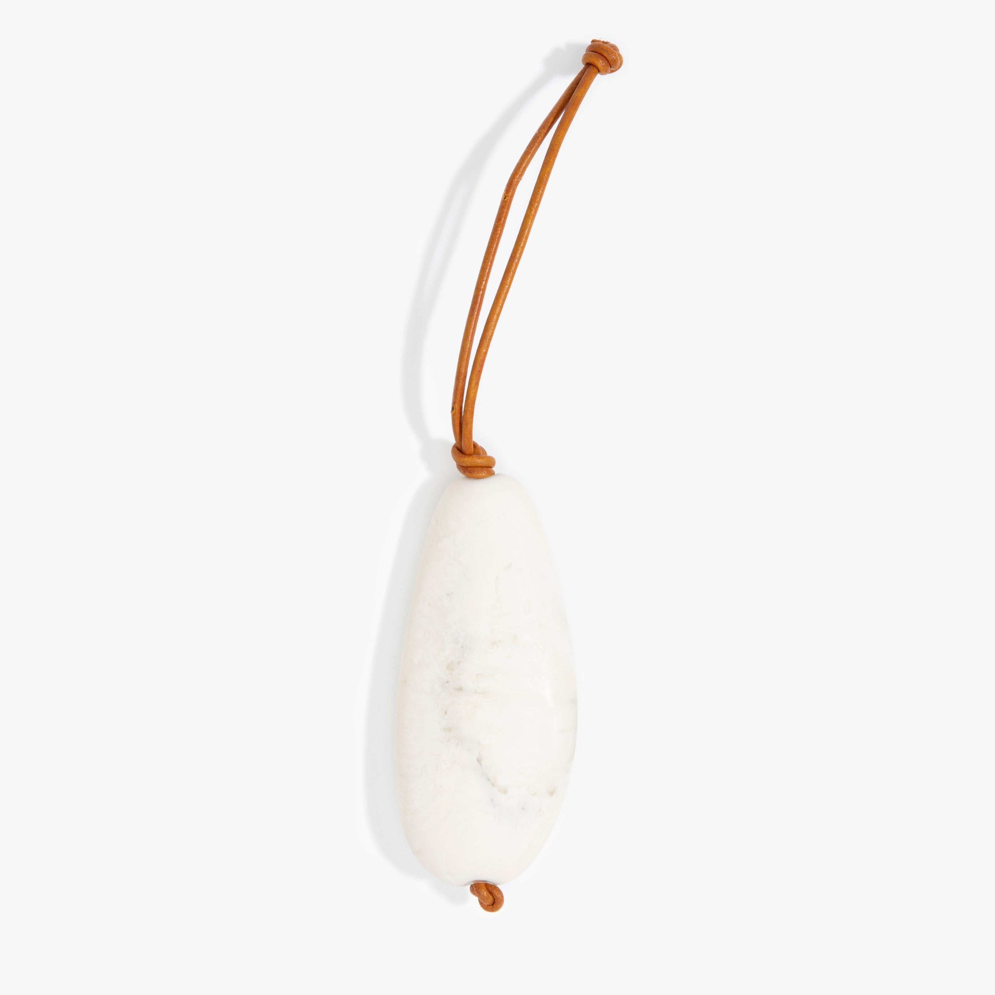Dinosaur Designs Pebble Keyring in Chalk Swirl Colour resin.
