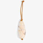 Dinosaur Designs Pebble Keyring in Sandy Pearl Colour resin