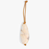 Dinosaur Designs Pebble Keyring in Sandy Pearl Colour resin