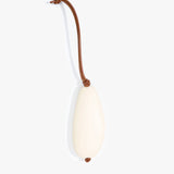 Dinosaur Designs Pebble Keyring in Cream Colour resin