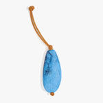 Dinosaur Designs Pebble Keyring in Sky Colour resin