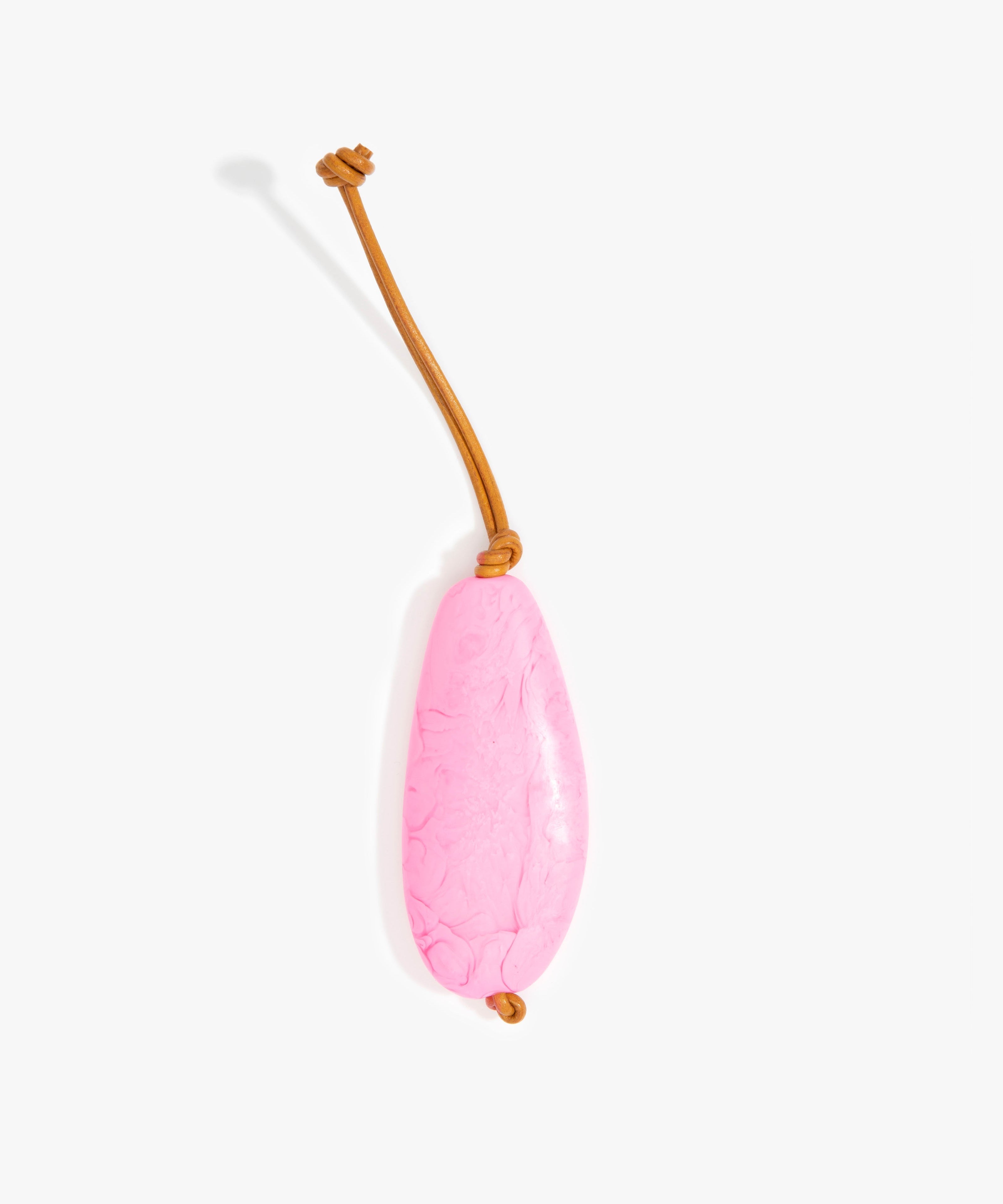 Dinosaur Designs Pebble Keyring in Parakeet Colour resin