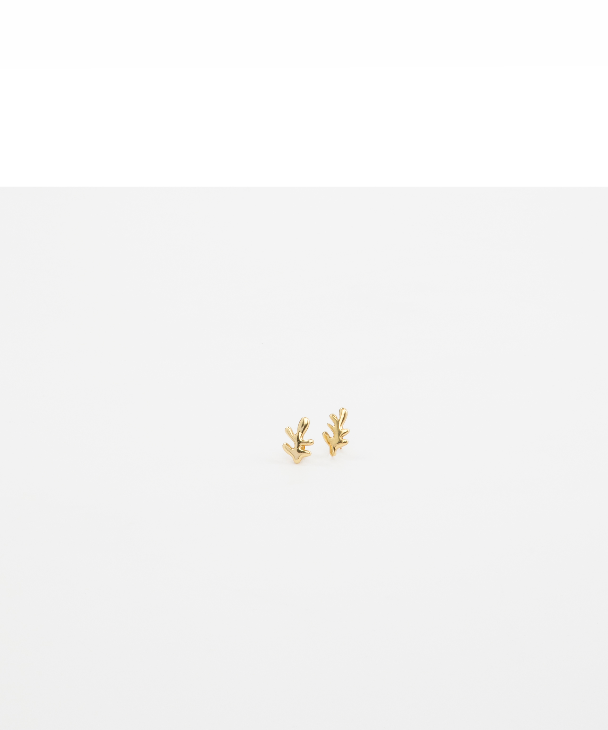 LO Collections Leaf Stud Earrings in Nano-Coated Brass Material