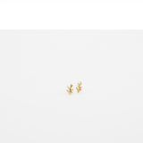 LO Collections Leaf Stud Earrings in Nano-Coated Brass Material..