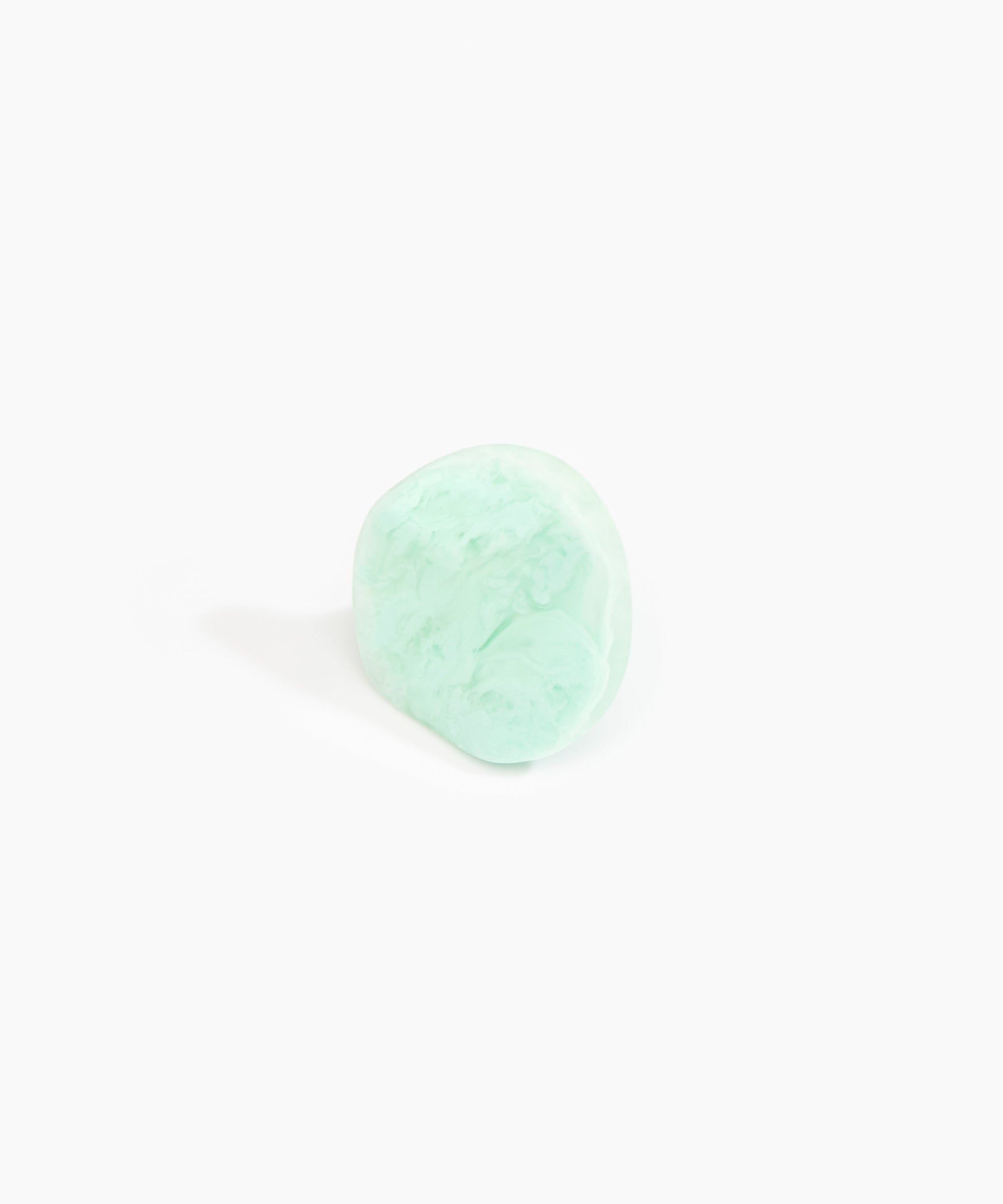 Dinosaur Designs Large Carved Ring Rings in Mint Colour resin 