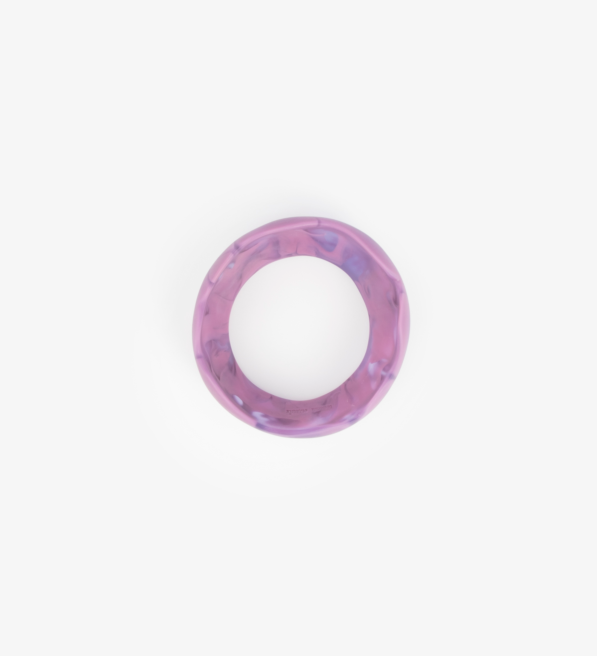 Dinosaur Designs Paradise Bangle Bracelets in Grape Colour resin with Wide Fit