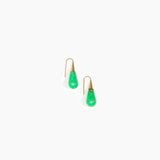 Dinosaur Designs Small Dew Drop Earrings Earrings in Leaf Colour resin 