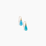 Dinosaur Designs Small Dew Drop Earrings Earrings in Sky Colour resin 