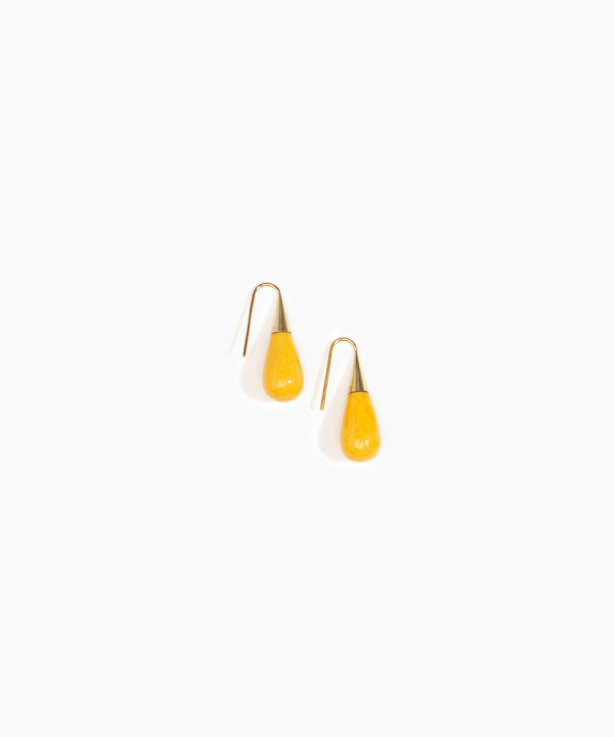 Dinosaur Designs Small Dew Drop Earrings Earrings in Honeycomb Colour resin 