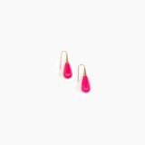 Dinosaur Designs Small Dew Drop Earrings Earrings in Flamingo Colour resin 