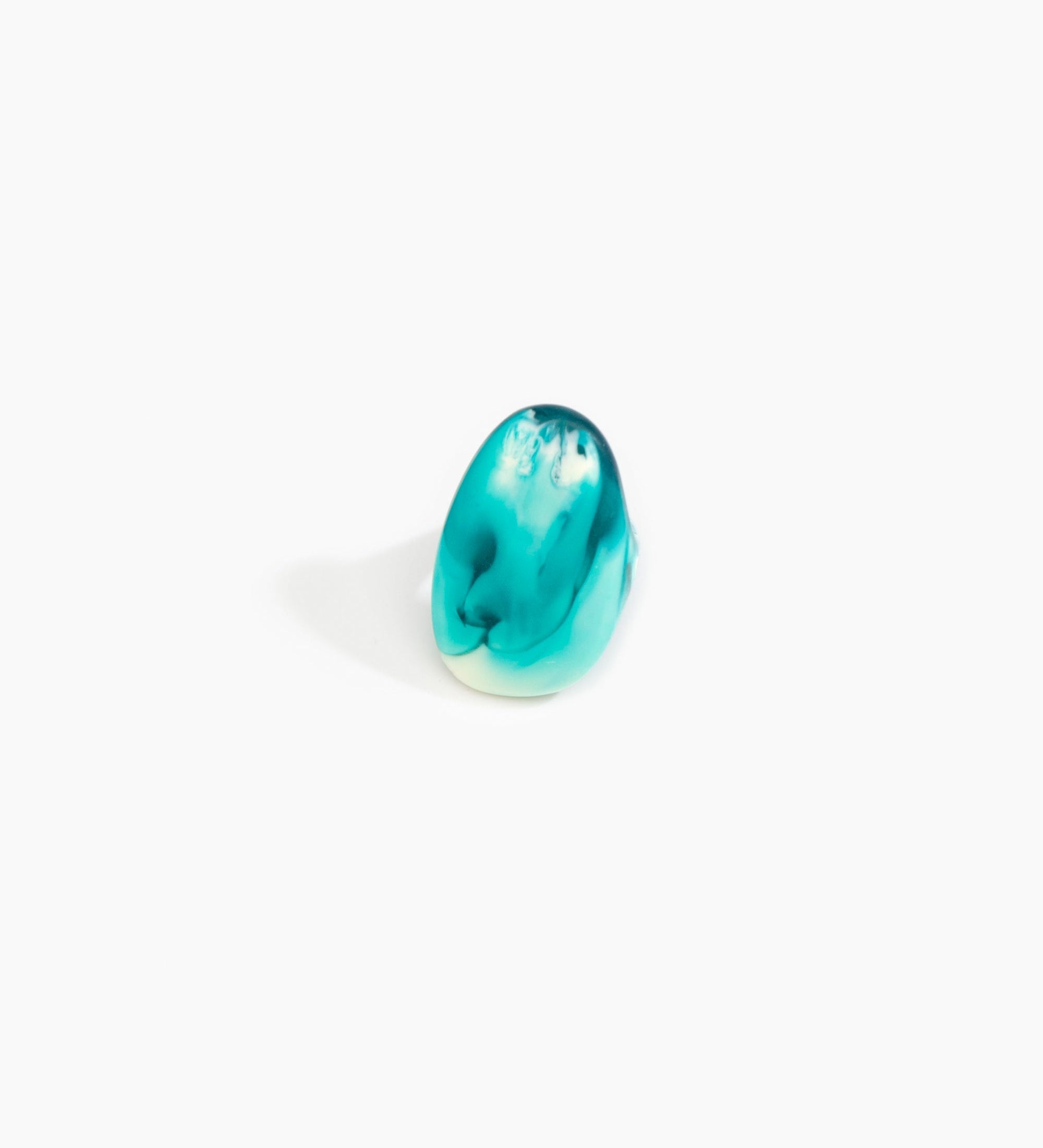 Dinosaur Designs Rock Ring Rings in Lagoon Colour resin with Regular Fit