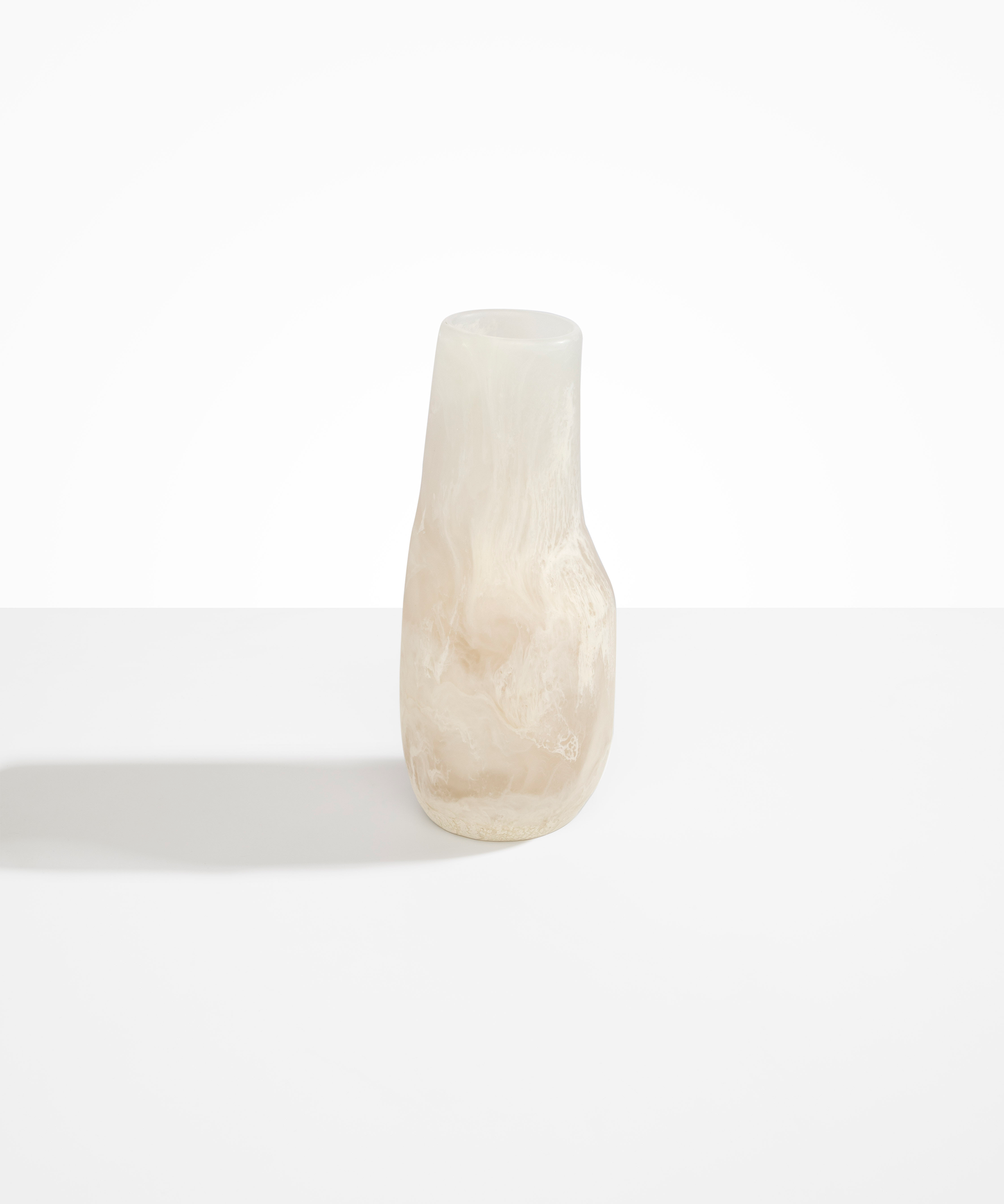 Dinosaur Designs Medium Studio Vase in Chalk Swirl Colour resin..