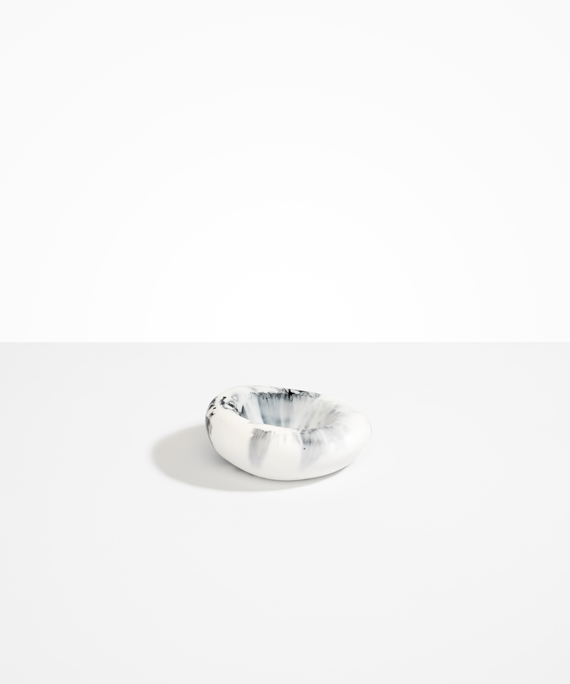 Dinosaur Designs Drift Dish in White Marble Colour resin