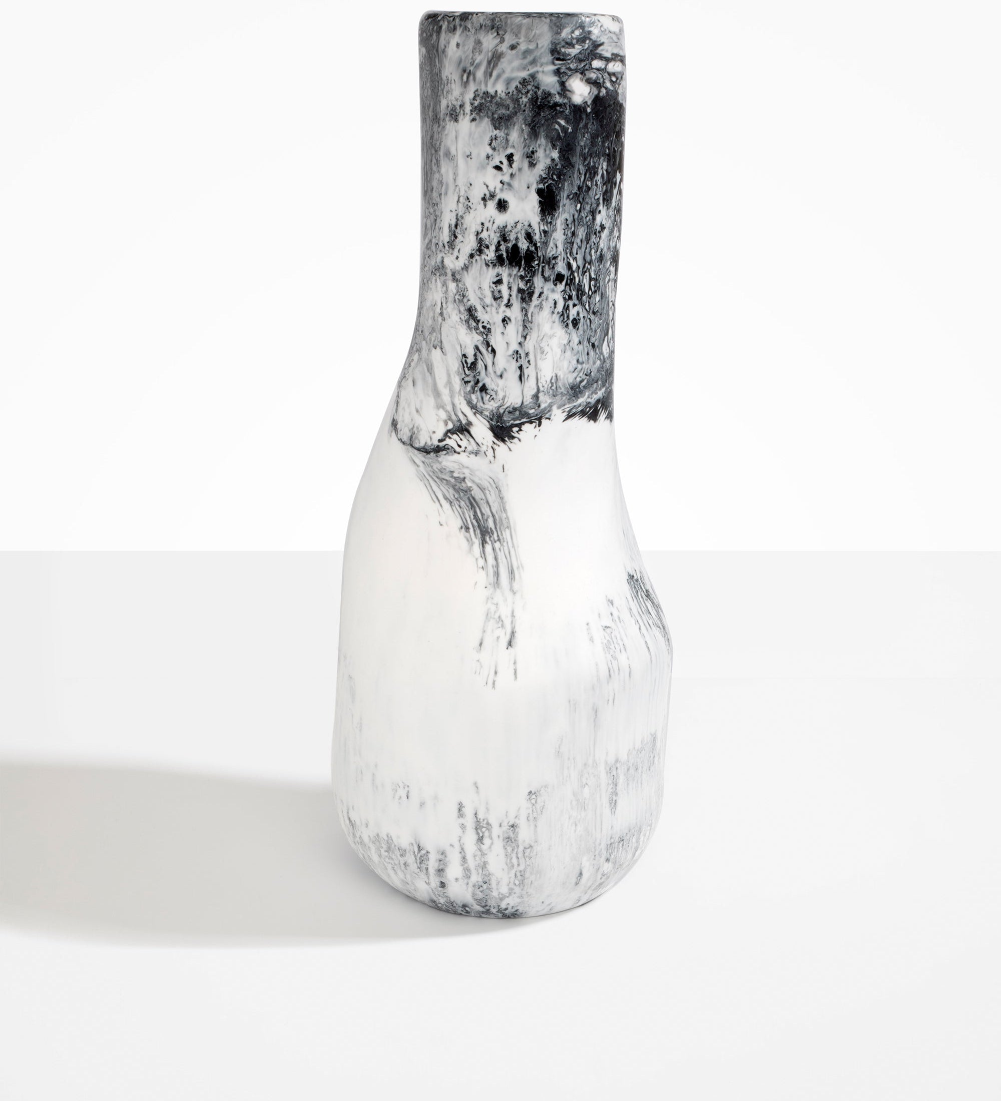 Dinosaur Designs Tall Studio Vase Vases in White Marble Colour resin 