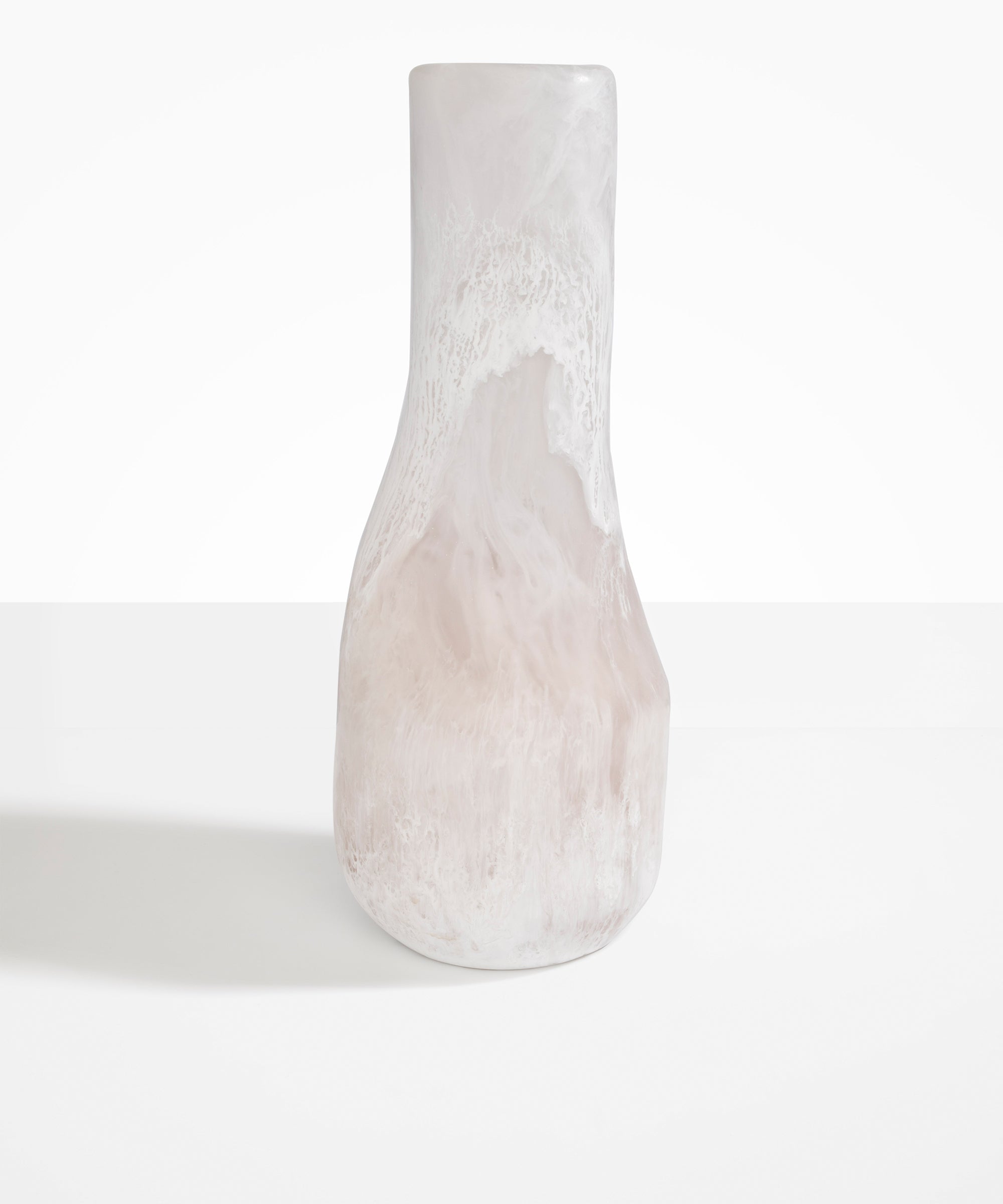 Dinosaur Designs Tall Studio Vase in Chalk Swirl Colour resin.