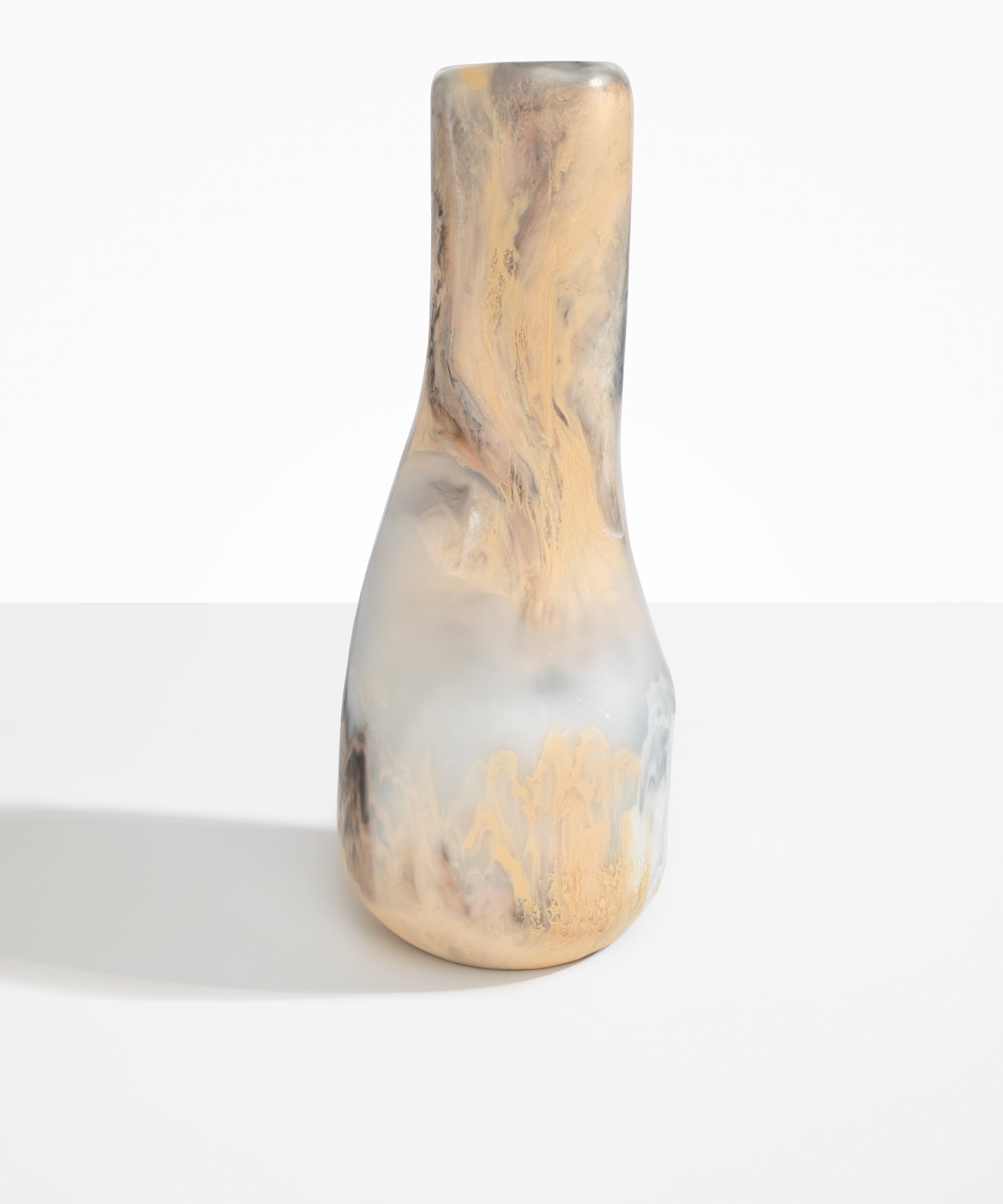 Dinosaur Designs Tall Studio Vase in Sandy Pearl Colour resin..