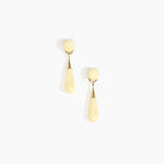 Dinosaur Designs Medium Dew Drop Earrings Earrings in Lemon Colour resin with Studs Backing