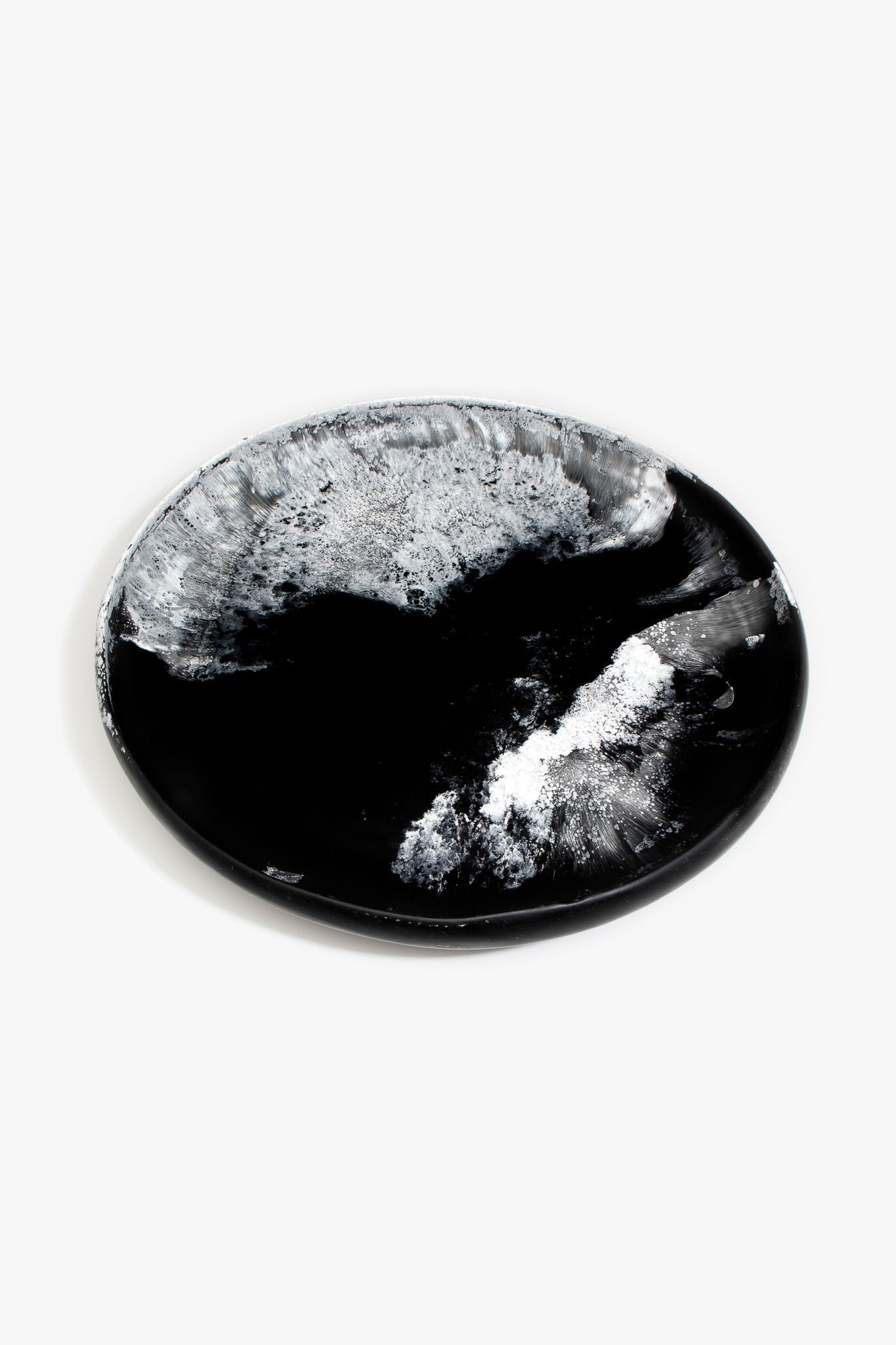 Dinosaur Designs Extra Large Earth Bowl serving bowls in black marble black white Colour resin