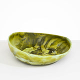 Dinosaur Designs Large Flow Bowl in Malachite Colour resin.