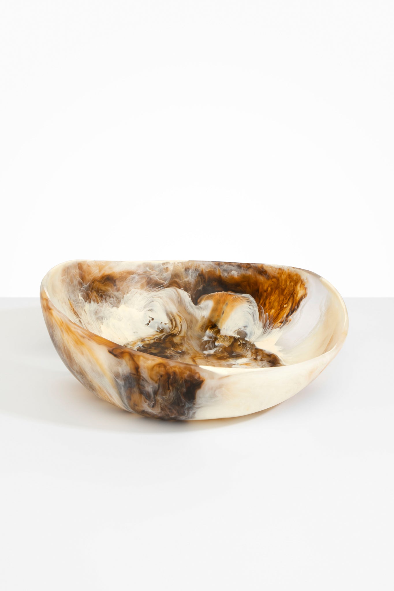 Dinosaur Designs Large Flow Bowl Bowls in Light Horn Colour resin