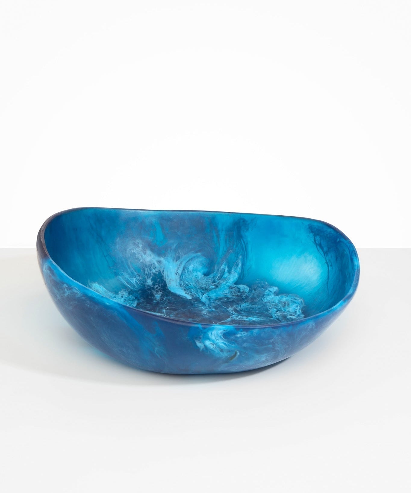 Dinosaur Designs Large Flow Bowl in Sky Colour resin.