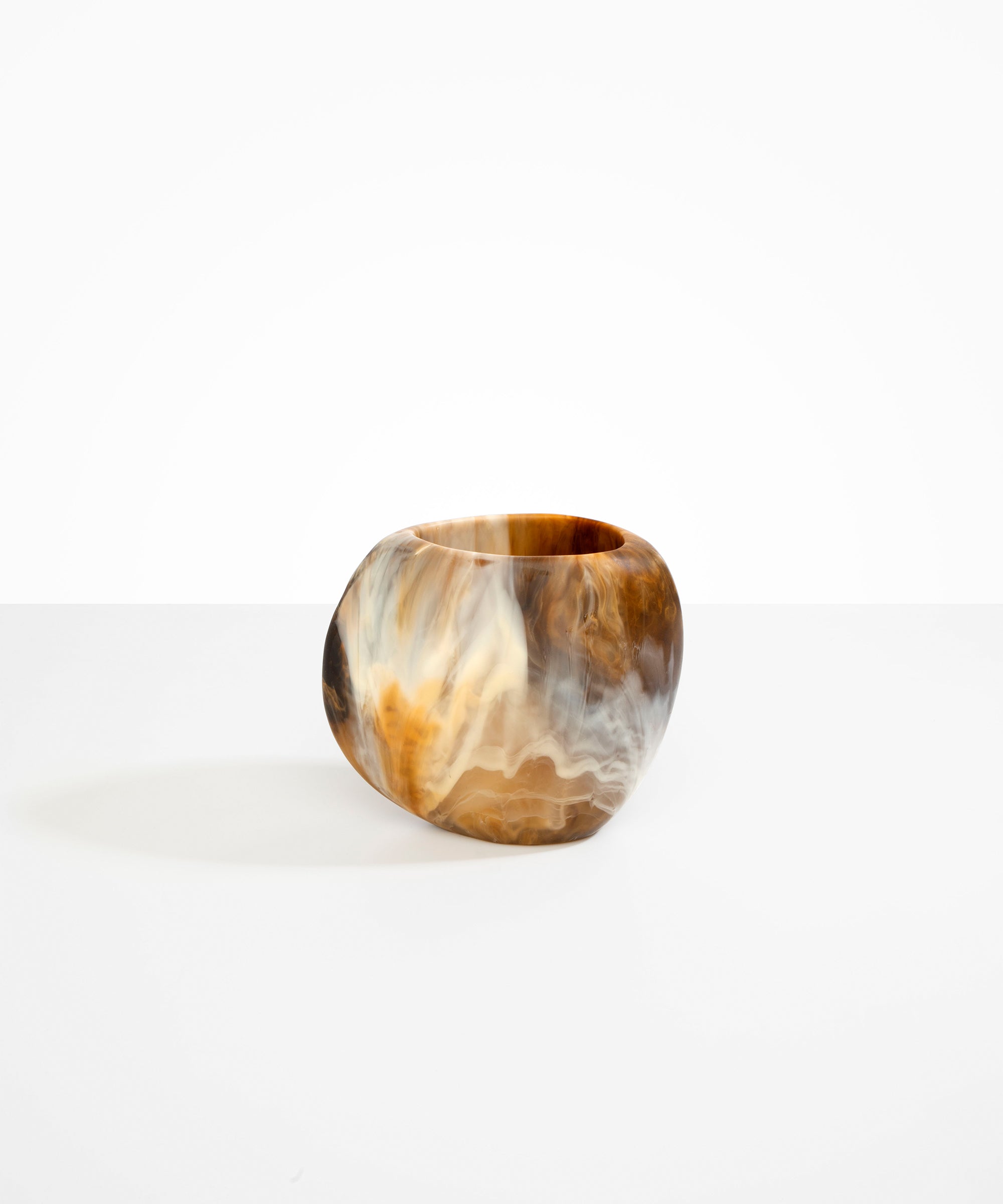 Dinosaur Designs Large Rock Vase in Light Horn Colour resin