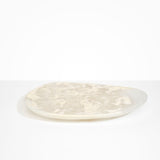 Dinosaur Designs Large Pebble Platter in Chalk Swirl Colour resin.
