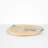 Dinosaur Designs Large Pebble Platter in Sandy Pearl Colour resin.