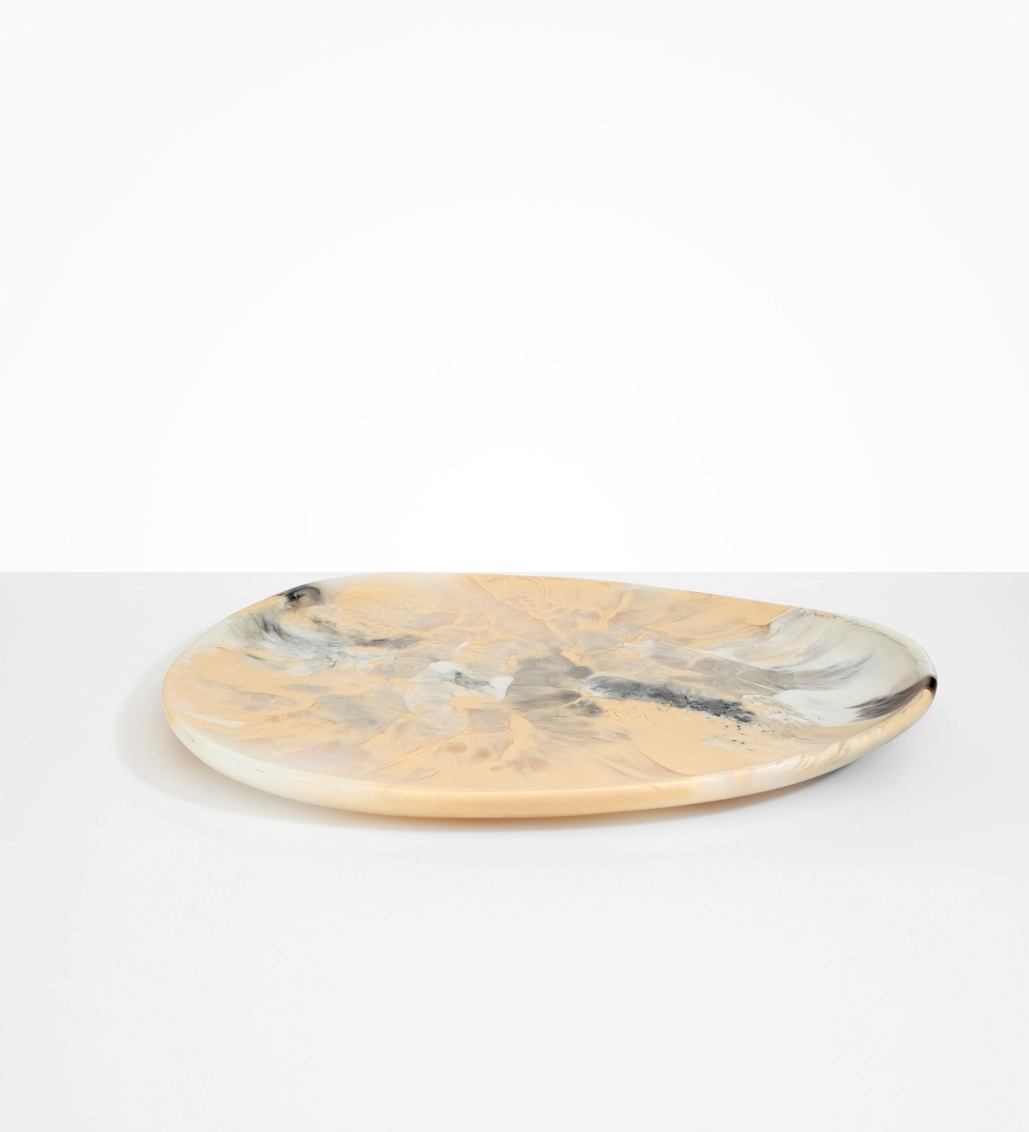 Dinosaur Designs Large Pebble Platter Serving Platters in Sandy Pearl Colour resin