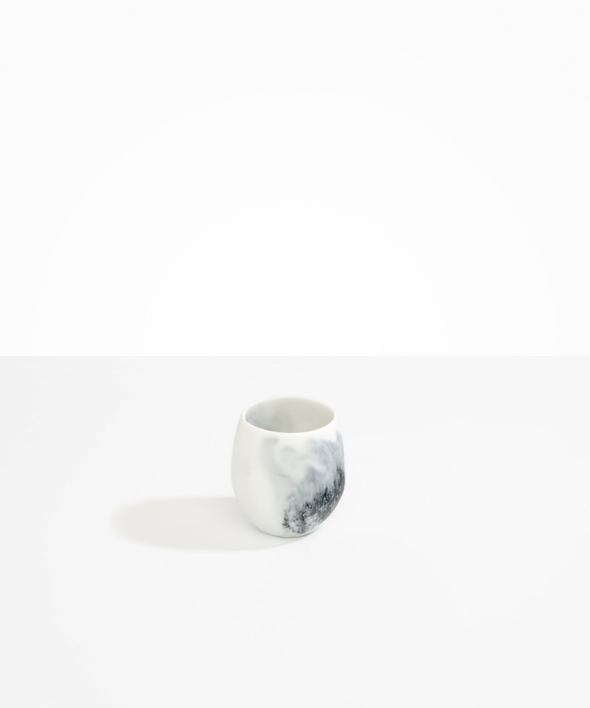 Dinosaur Designs Large Rock Cup in White Marble Colour resin