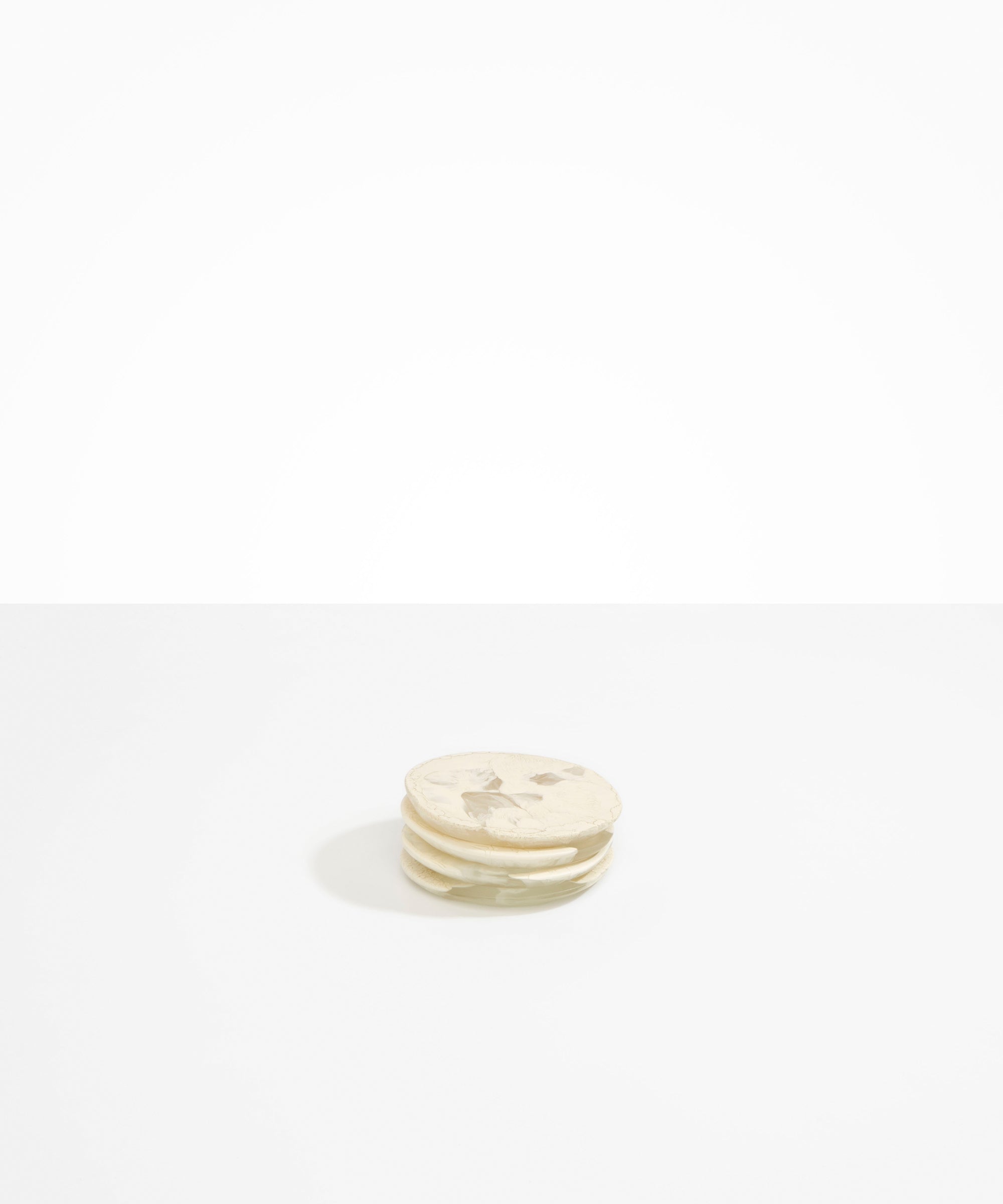 Dinosaur Designs Boulder Coaster Coasters in Chalk Swirl Colour resin..