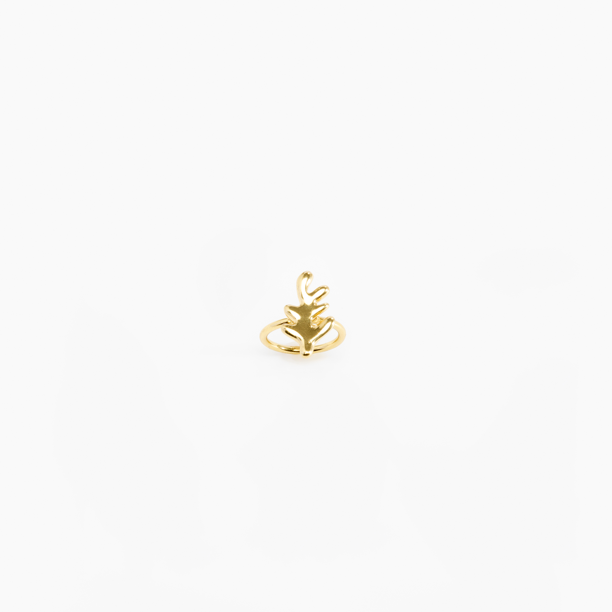 LO Collections Leaf Ring in Nano-Coated Brass Material..