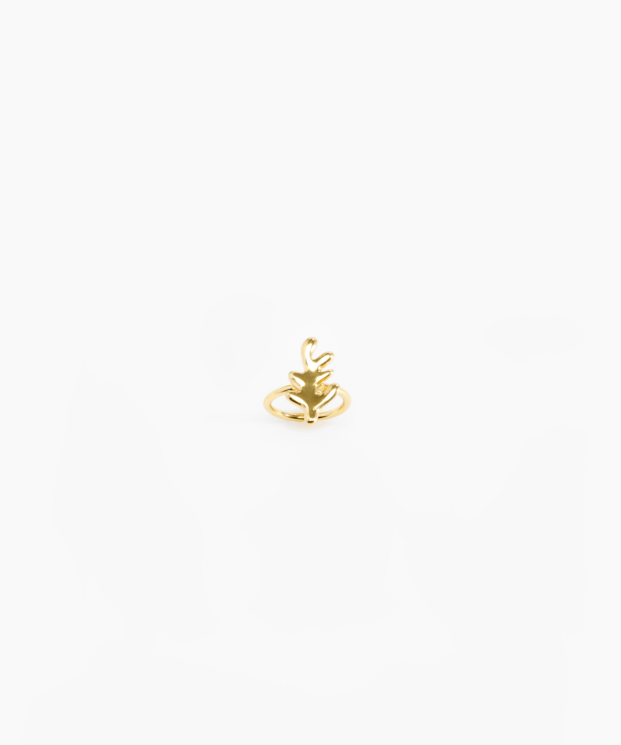 LO Collections Leaf Ring in Nano-Coated Brass Material