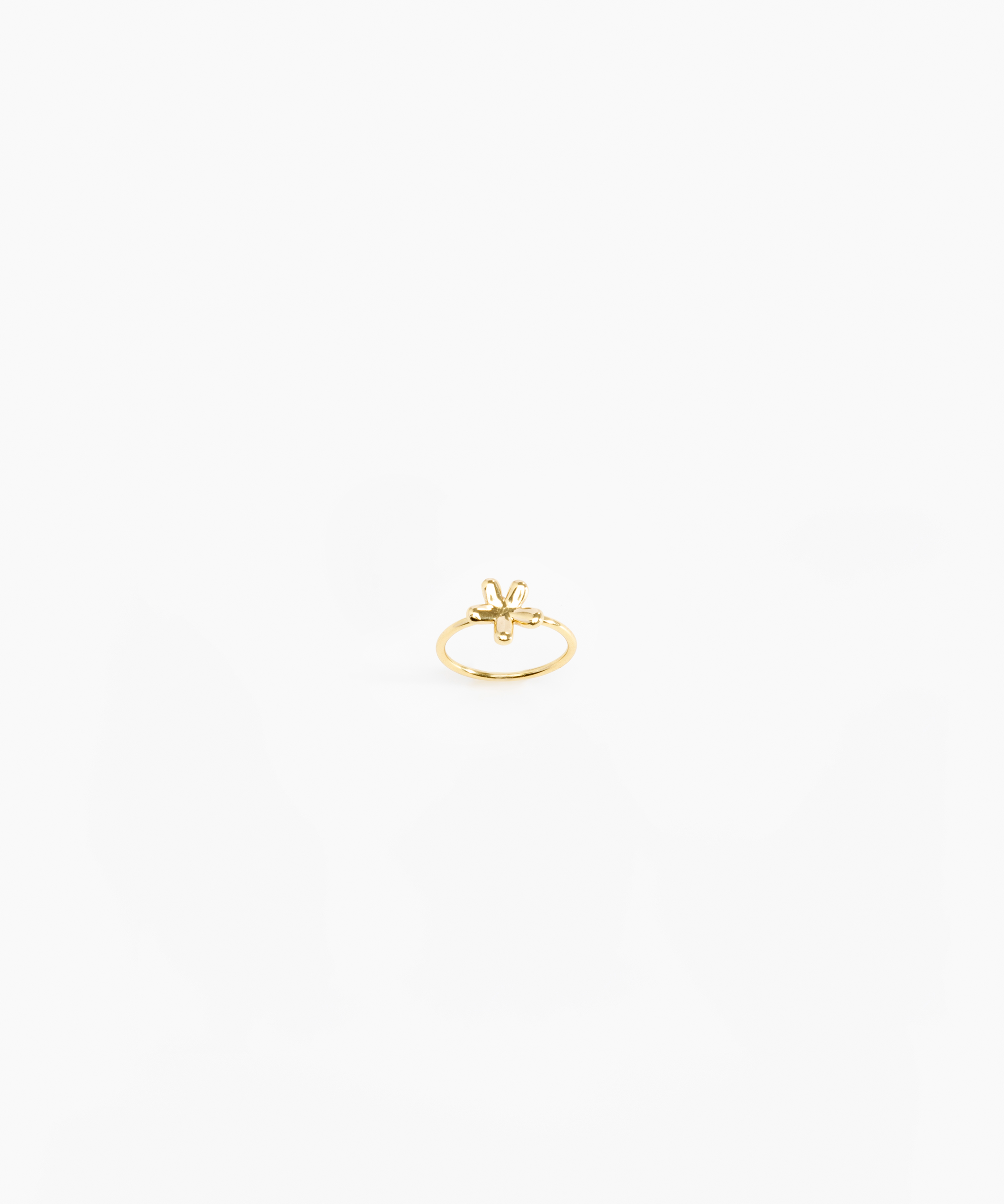 LO Collections Small Daisy Ring in Nano-Coated Brass Material