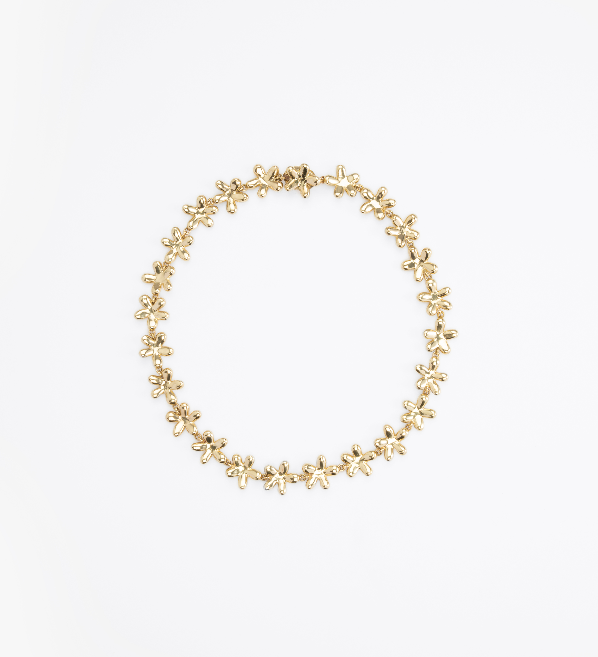 LO Collections Daisy Choker Necklaces in Nano-Coated Brass Material with Regular Fit