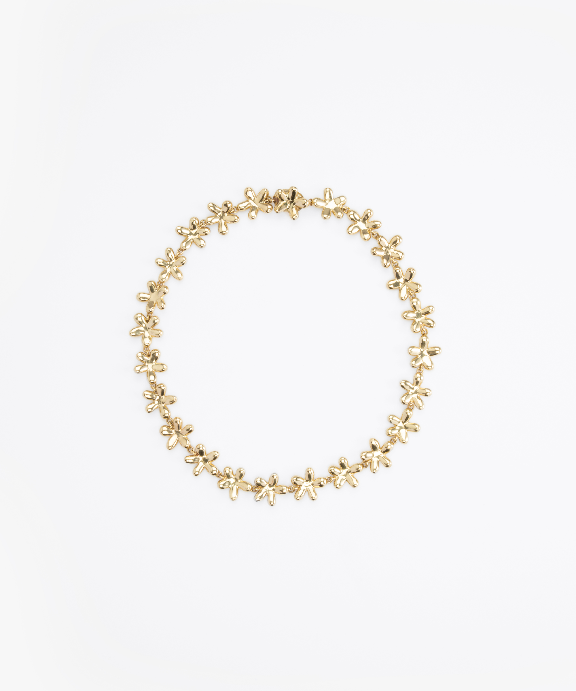 LO Collections Daisy Choker Necklaces in Nano-Coated Brass Material with Regular Fit