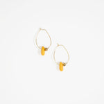 Dinosaur Designs Joie De Vivre Hoop Earrings Earrings in Honeycomb Colour resin with Gold-Filled Material